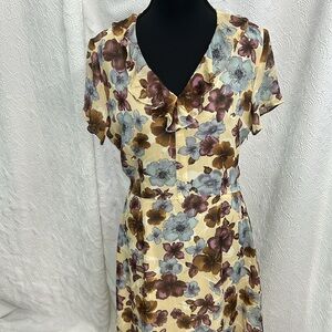 Coldwater Creek Dress with ruffle front collar